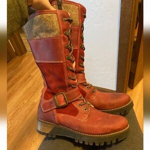 Bos. & Co. - Georgi Red Leather Women's Knee Boots